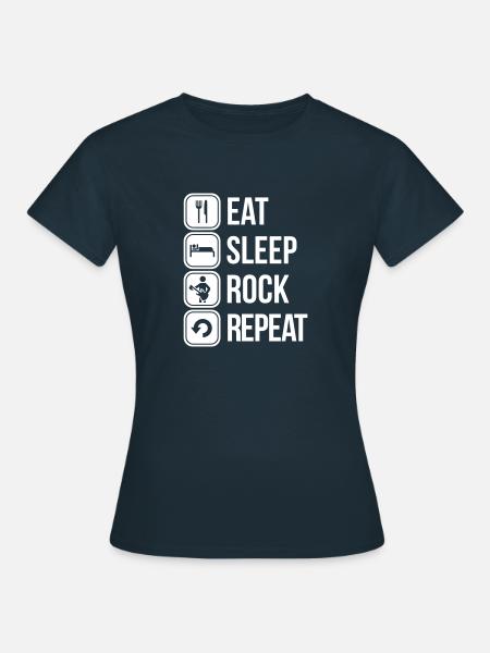 rock - Frauen T-Shirt - Navy