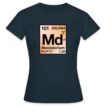 Mandalorium Element 101 - Frauen T-Shirt - Navy - Vorne - AI Model Female 172 dark (172cm)