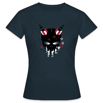 Cornes de diable - T-shirt Femme - marine - Devant - AI Model Female 172 dark (172cm)