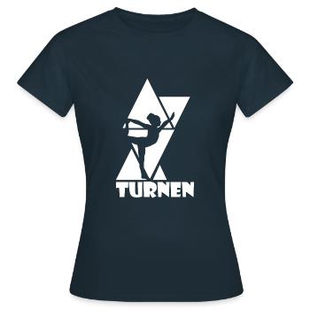 Gymnastique, Gymnaste - T-shirt Femme - marine - Devant - AI Model Female 172 dark (172cm)
