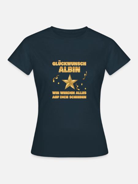 Abschiedsgeschenk Albin - Frauen T-Shirt - Navy