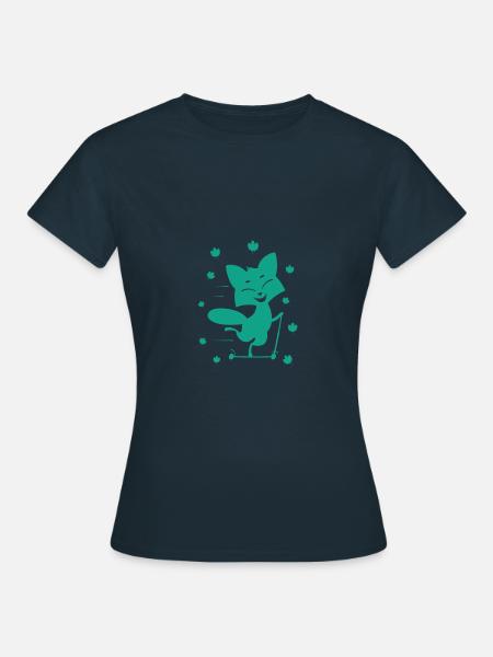 Fuchs - Tier Zoo Tierfreund Naturschutz - Frauen T-Shirt - Navy