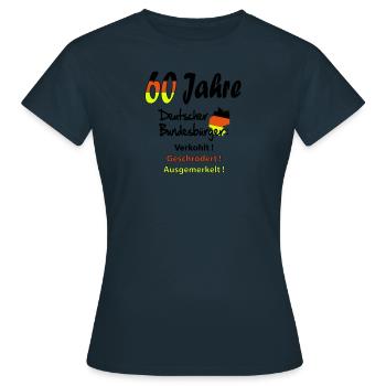 geburtstag60 - T-shirt Femme - marine - Devant - AI Model Female 172 dark (172cm)