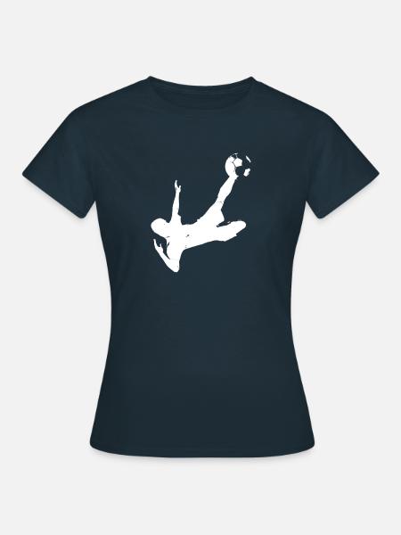 Soccer - White - Frauen T-Shirt - Navy
