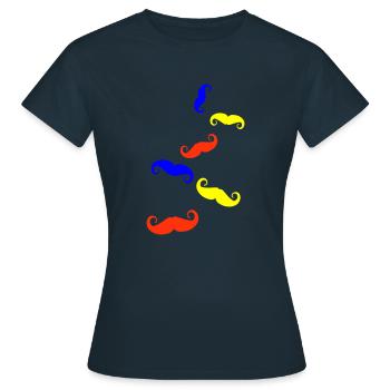 Moustache symbol - Women's T-Shirt - navy - Front - AI Model Female 172 dark (172cm)