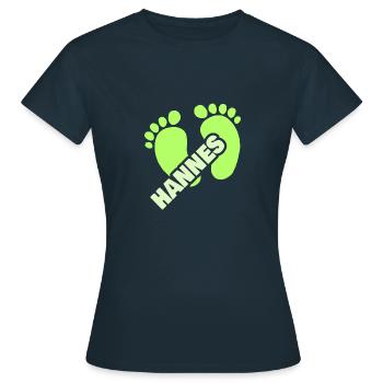 Hannes as a birth - Women's T-Shirt - navy - Front - AI Model Female 172 dark (172cm)
