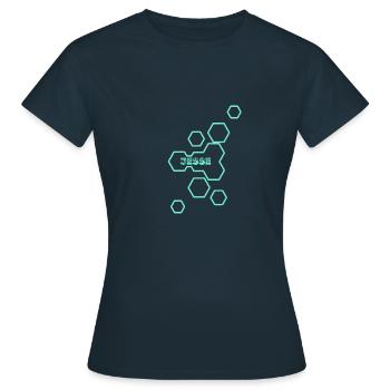 Name Jesse - Frauen T-Shirt - Navy - Vorne - AI Model Female 172 dark (172cm)
