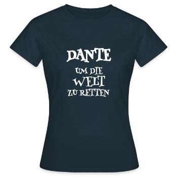 Dante comme Sauveur - T-shirt Femme - marine - Devant - AI Model Female 172 dark (172cm)
