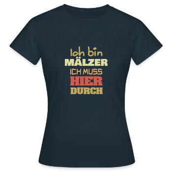 Beruf Mälzer - Frauen T-Shirt - Navy - Vorne - AI Model Female 172 dark (172cm)