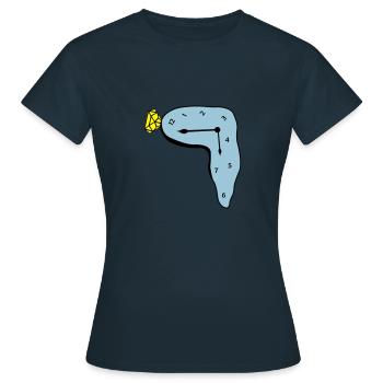 uhr - Frauen T-Shirt - Navy - Vorne - AI Model Female 172 dark (172cm)