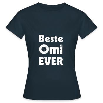Beste Omi ever - Frauen T-Shirt - Navy - Vorne - AI Model Female 172 dark (172cm)