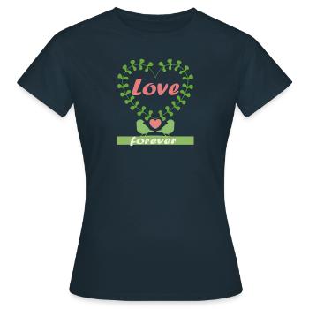 l’amour pour toujours - T-shirt Femme - marine - Devant - AI Model Female 172 dark (172cm)