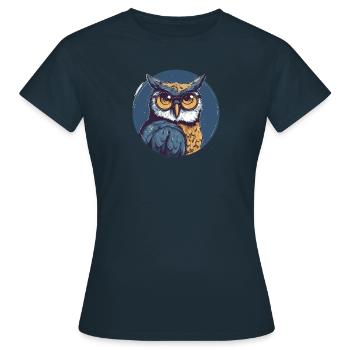Owl Sunglasses Odd Eagle Owl - Women's T-Shirt - navy - Front - AI Model Female 172 dark (172cm)