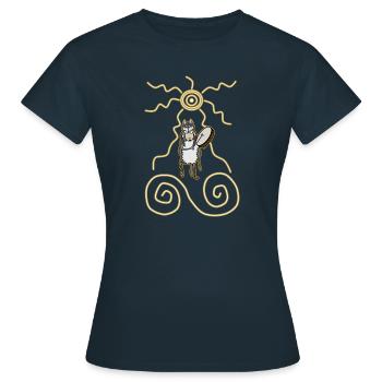 Mouton chaman - T-shirt Femme - marine - Devant - AI Model Female 172 dark (172cm)
