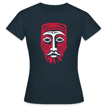 Masque de solitude - T-shirt Femme - marine - Devant - AI Model Female 172 dark (172cm)