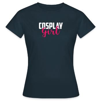 cosplay fan verkleiden gamer geschenk - Frauen T-Shirt - Navy - Vorne - AI Model Female 172 dark (172cm)