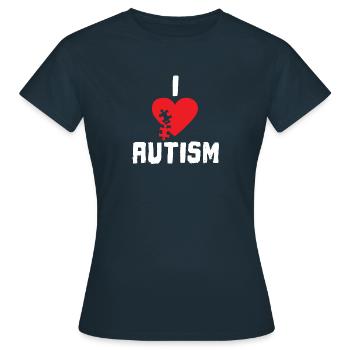 Autisten - Frauen T-Shirt - Navy - Vorne - AI Model Female 172 dark (172cm)