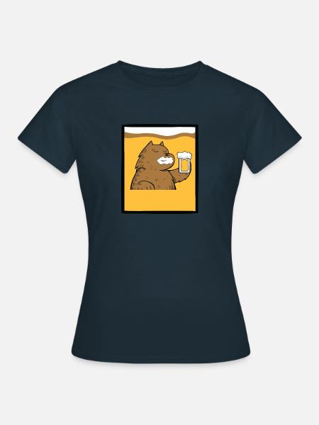Bier Bär - Frauen T-Shirt - Navy