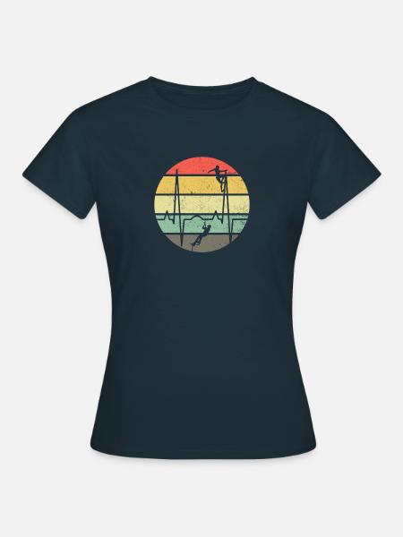 Klettern Canyoning Geschenk Wandern - Frauen T-Shirt - Navy