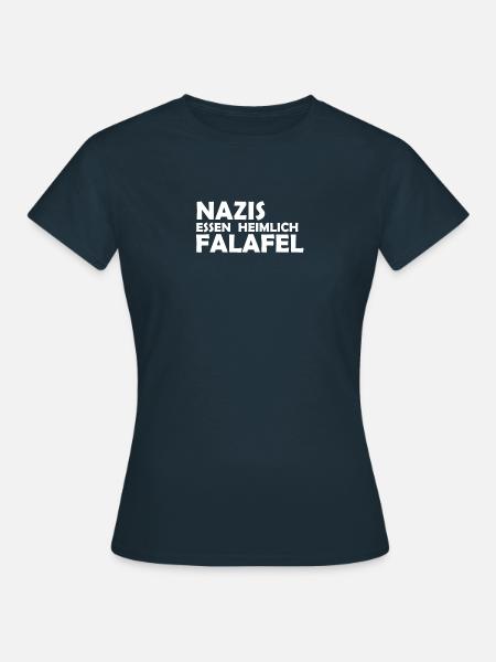gegen Nazis - Frauen T-Shirt - Navy