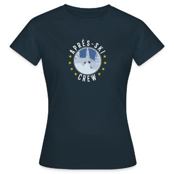 Ski cadeau neige vacances d'hiver - T-shirt Femme - marine - Devant - AI Model Female 172 dark (172cm)
