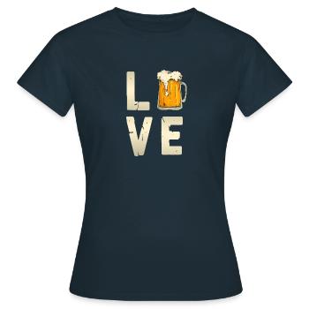 bière bavaria maison fièrement originaire de Boarisch - T-shirt Femme - marine - Devant - AI Model Female 172 dark (172cm)