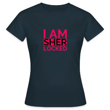 sherlocked! Sherlock Holmes Fan Geschenk Serie - Frauen T-Shirt - Navy - Vorne - AI Model Female 172 dark (172cm)