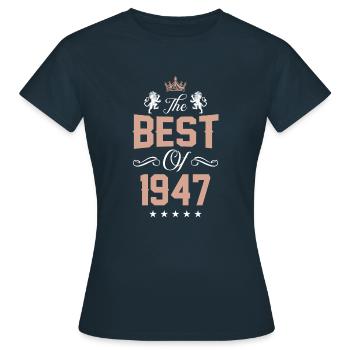 1947 best of - Women's T-Shirt - navy - Front - AI Model Female 172 dark (172cm)