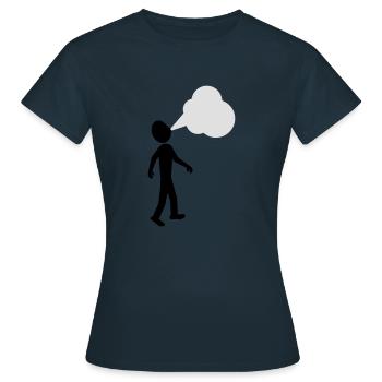 blow - Women's T-Shirt - navy - Front - AI Model Female 172 dark (172cm)