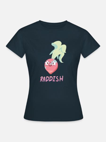 Süßer Cartoon Rettich - Frauen T-Shirt - Navy