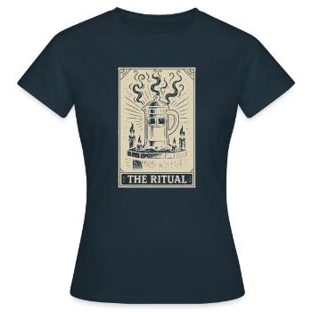 Le Tarot Rituel – Carte Magique Presse Française - T-shirt Femme - marine - Devant - AI Model Female 172 dark (172cm)