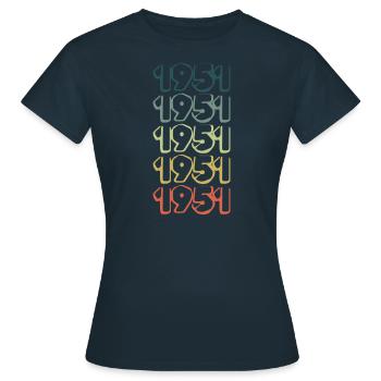 1951 - Women's T-Shirt - navy - Front - AI Model Female 172 dark (172cm)