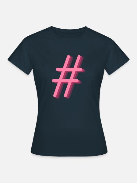 Hashtag - T-shirt Femme - marine