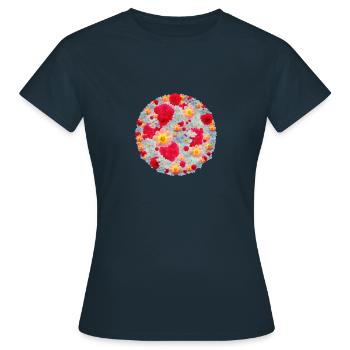 Les bouquets de fleurs - T-shirt Femme - marine - Devant - AI Model Female 172 dark (172cm)