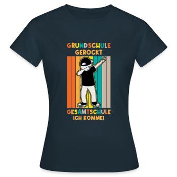 Grundschulabschluss Gesamtschule 5 Klasse - Frauen T-Shirt - Navy - Vorne - AI Model Female 172 dark (172cm)
