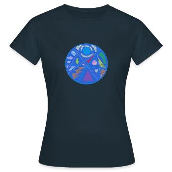Démarreur de conversation - T-shirt Femme - marine - Devant - AI Model Female 172 dark (172cm)