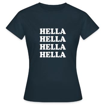 Hella comme nom - T-shirt Femme - marine - Devant - AI Model Female 172 dark (172cm)