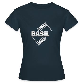 Basil as Sugar Daddy - Women's T-Shirt - navy - Front - AI Model Female 172 dark (172cm)