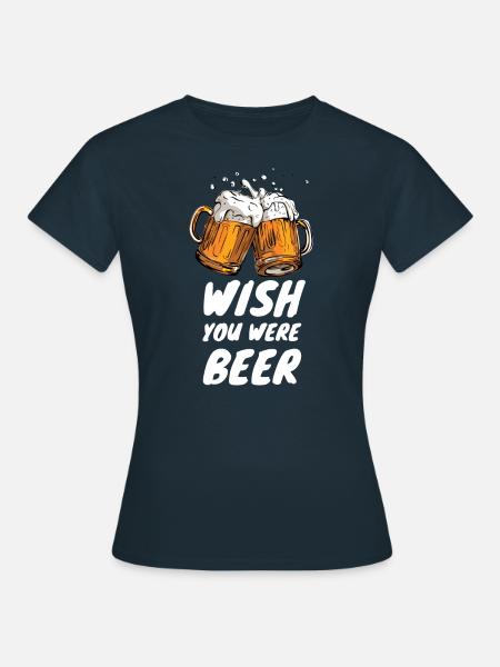 2 Bier-cooler JGA Spruch - Frauen T-Shirt - Navy