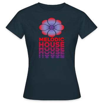 Musique House Mélodique - T-shirt Femme - marine - Devant - AI Model Female 172 dark (172cm)