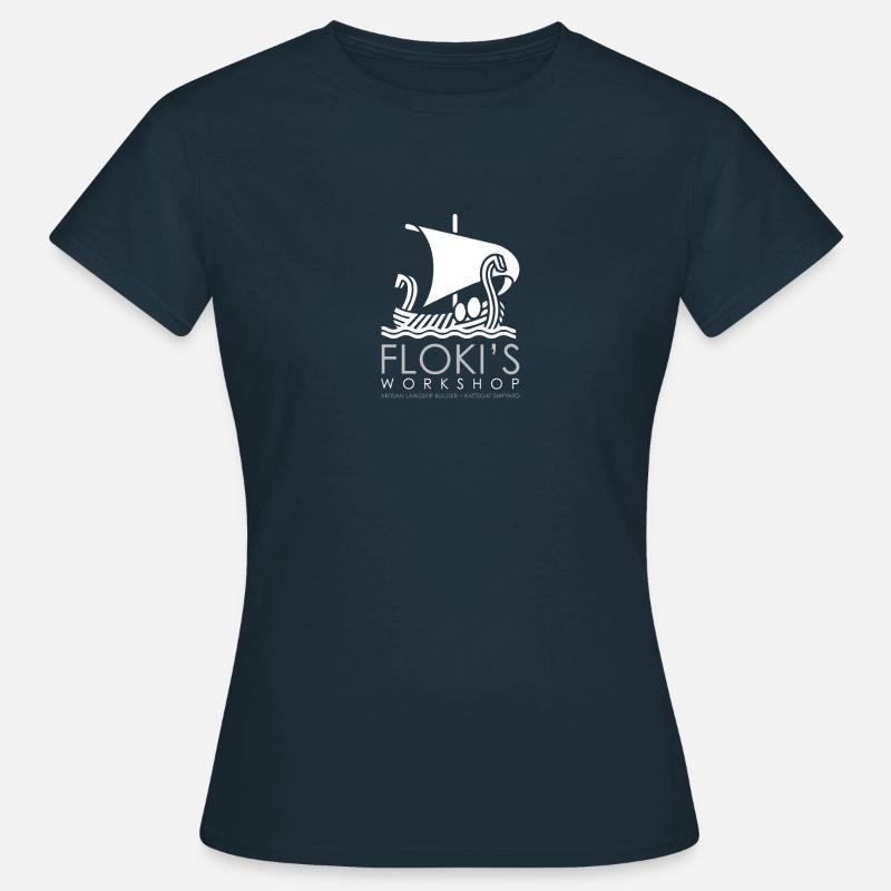Floki Workshop Kattegat Shipyard Vikings - Frauen T-Shirt - Navy