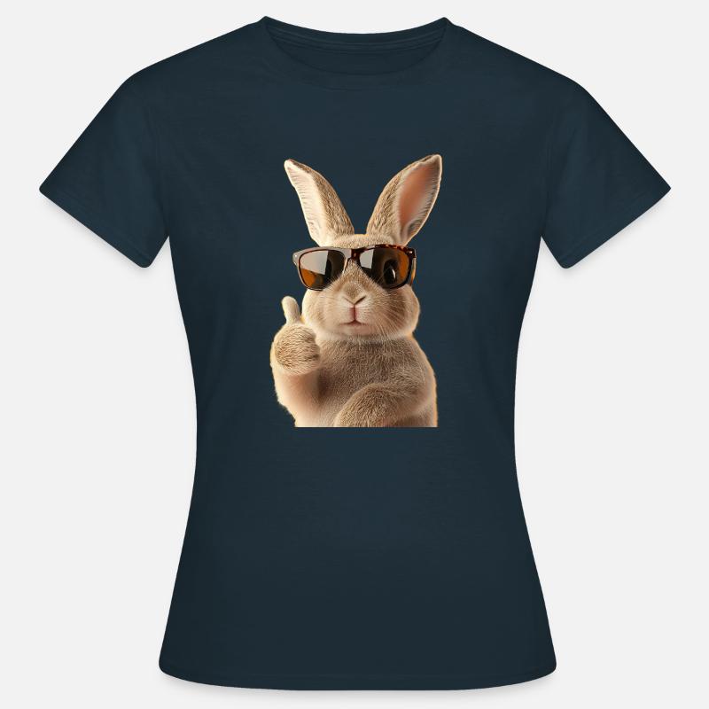 Cute Easter Bunny - Women's T-Shirt - navy