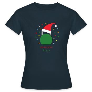 Swinging Bells - Frauen T-Shirt - Navy - Vorne - AI Model Female 172 dark (172cm)