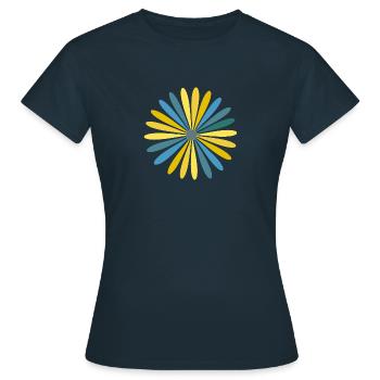 Margerite - Frauen T-Shirt - Navy - Vorne - AI Model Female 172 dark (172cm)