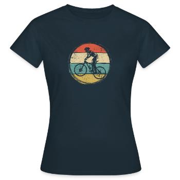 Vélo vintage - T-shirt Femme - marine - Devant - AI Model Female 172 dark (172cm)