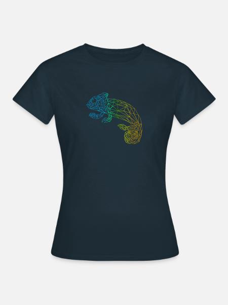 Chameleon Poly minimalistisch - Frauen T-Shirt - Navy