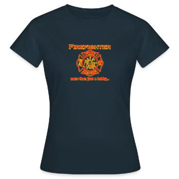 Firefighter - Women's T-Shirt - navy - Front - AI Model Female 172 dark (172cm)
