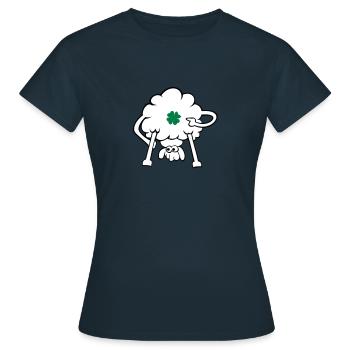 kiss me, i'm Irish - Frauen T-Shirt - Navy - Vorne - AI Model Female 172 dark (172cm)