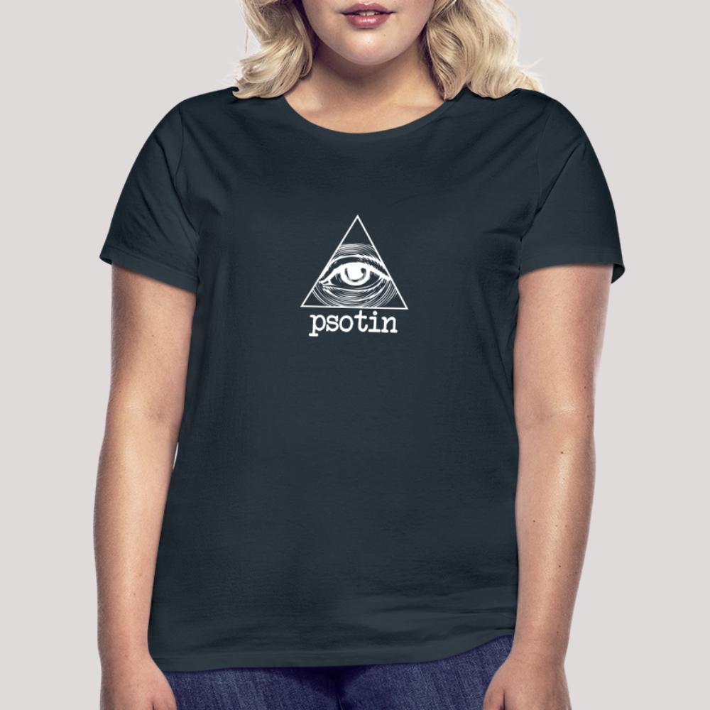 psotin weiß - Frauen T-Shirt Navy