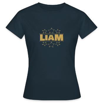 Liam - Frauen T-Shirt - Navy - Vorne - AI Model Female 172 dark (172cm)